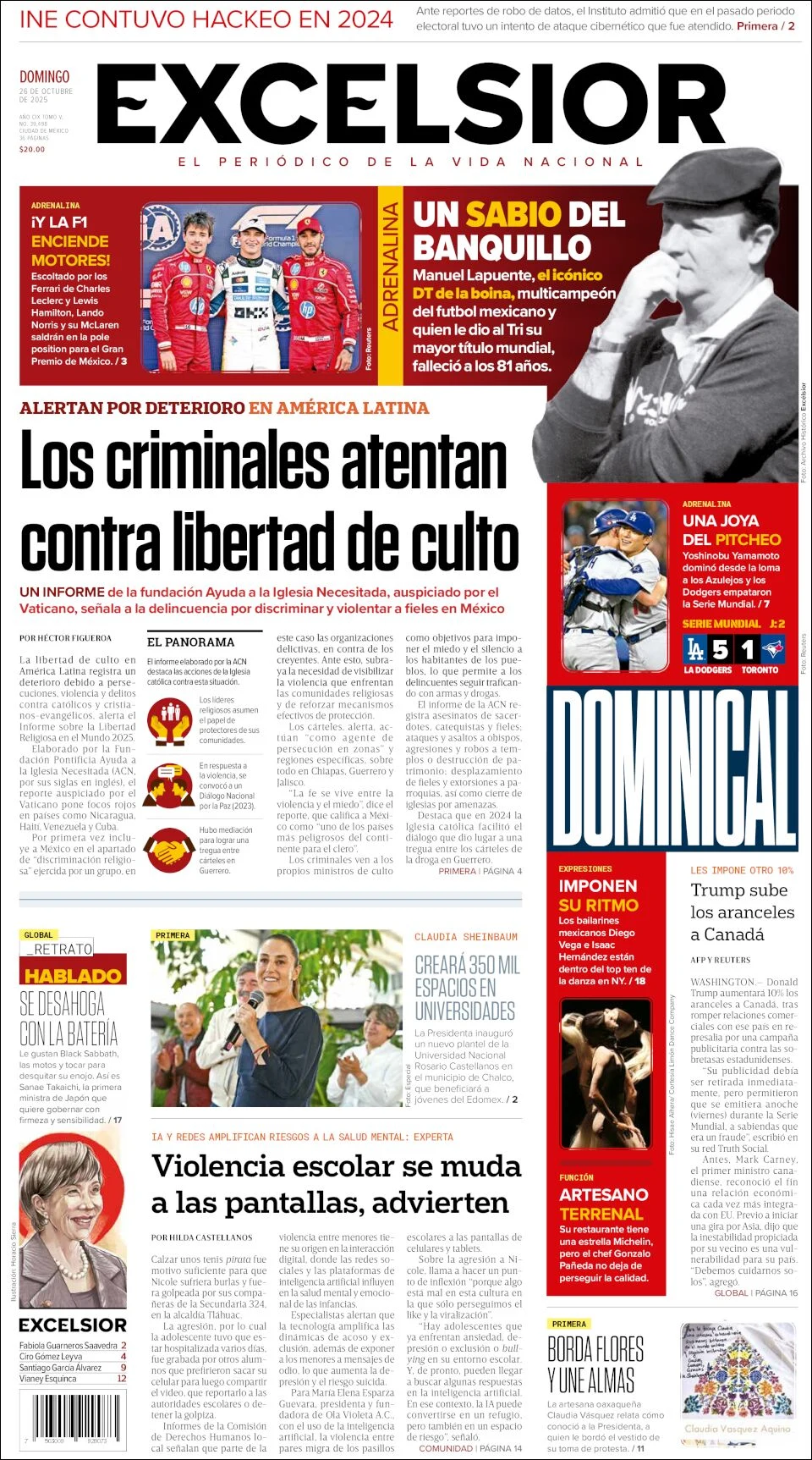 Portada de Excelsior
