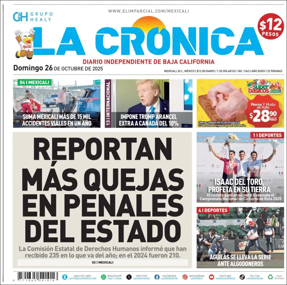Portada de La Cronica