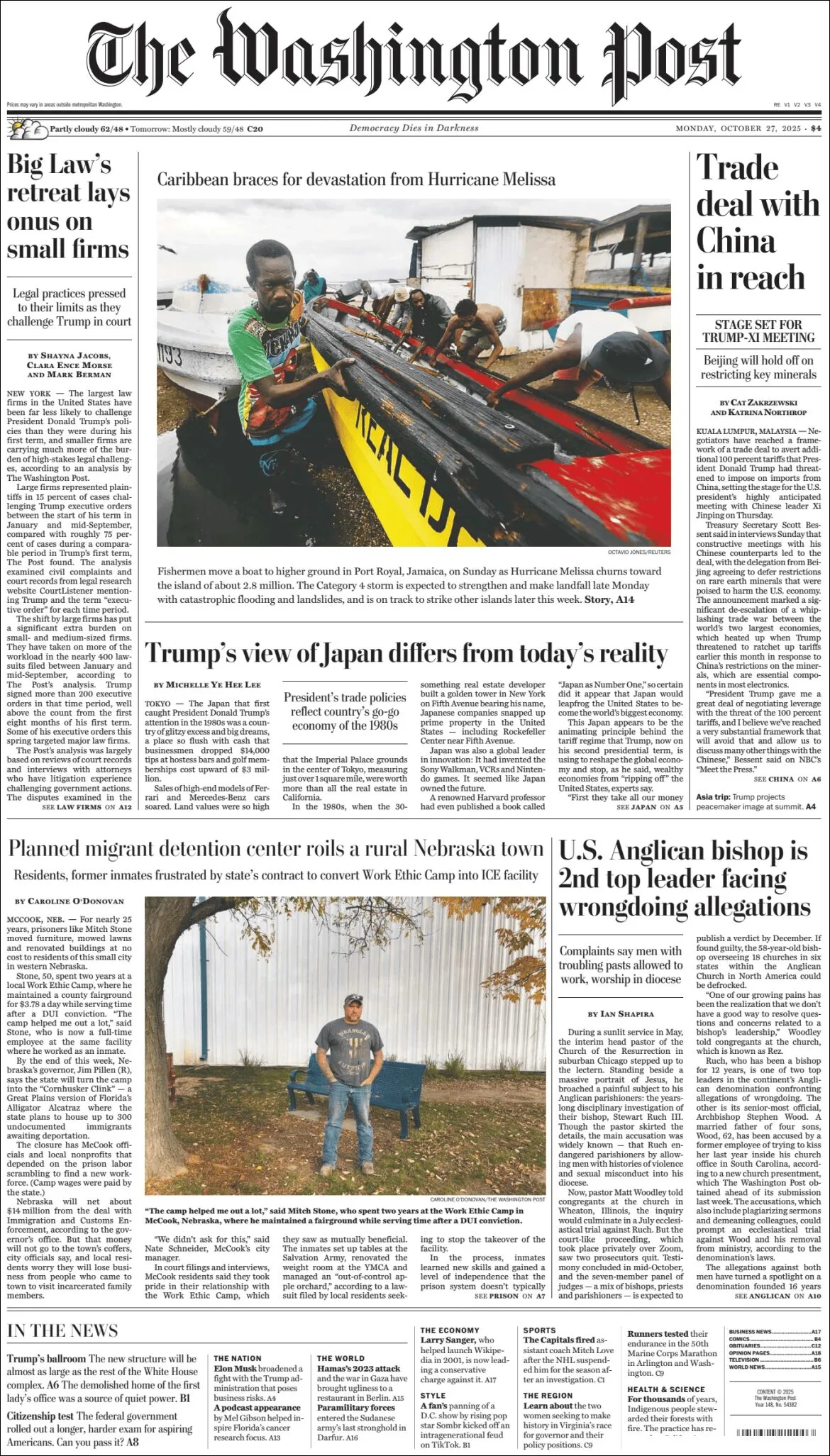 Portada de The Washington Post