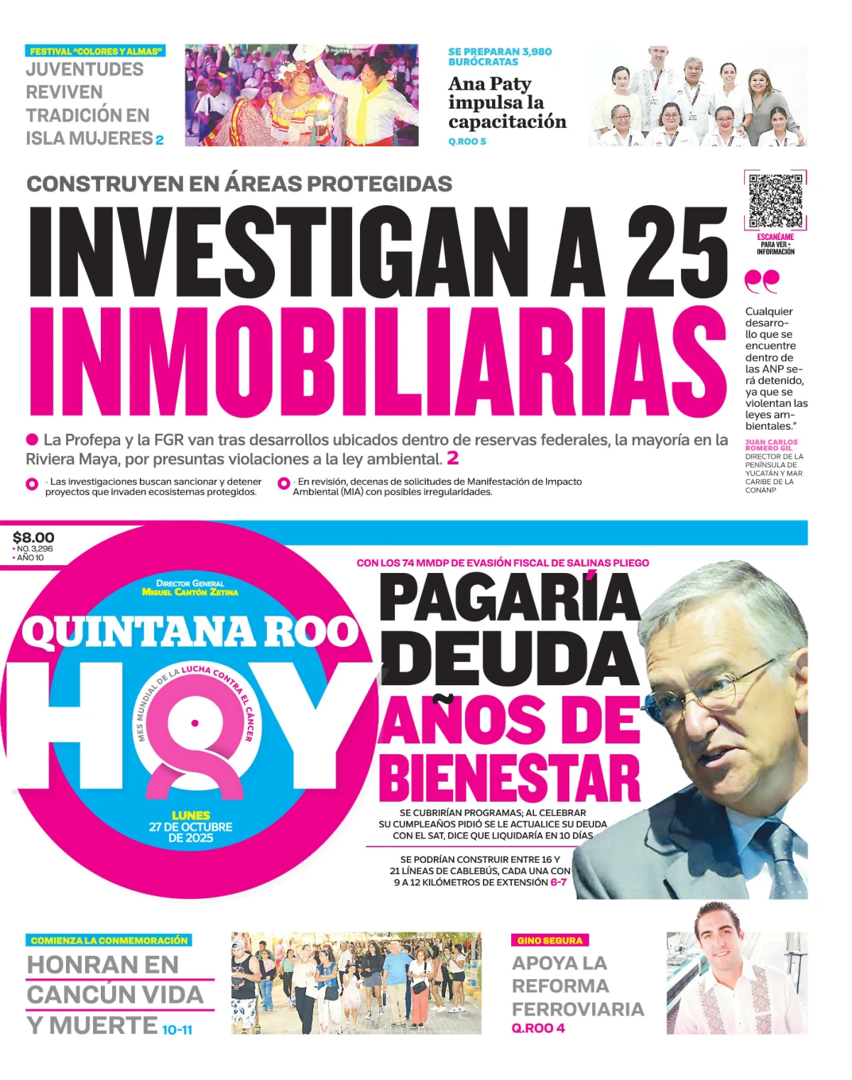 Portada de Quintana Roo Hoy (portada)
