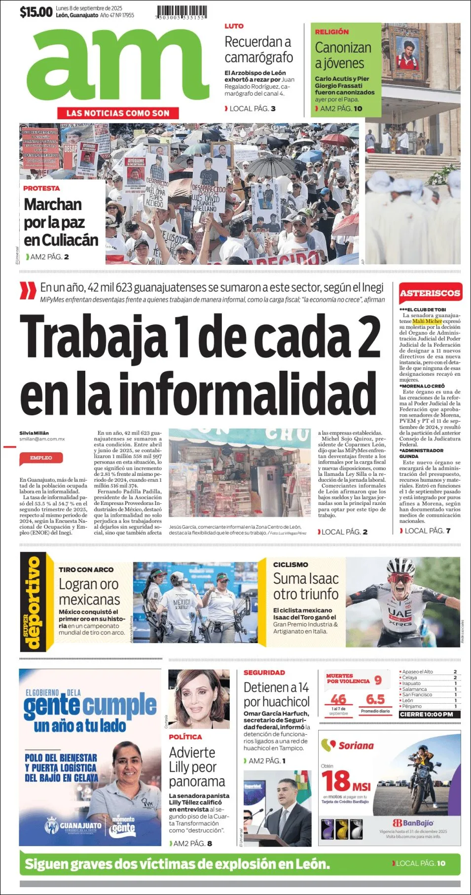 Portada de Am Corredor Industrial del lunes, 8 de septiembre de 2025