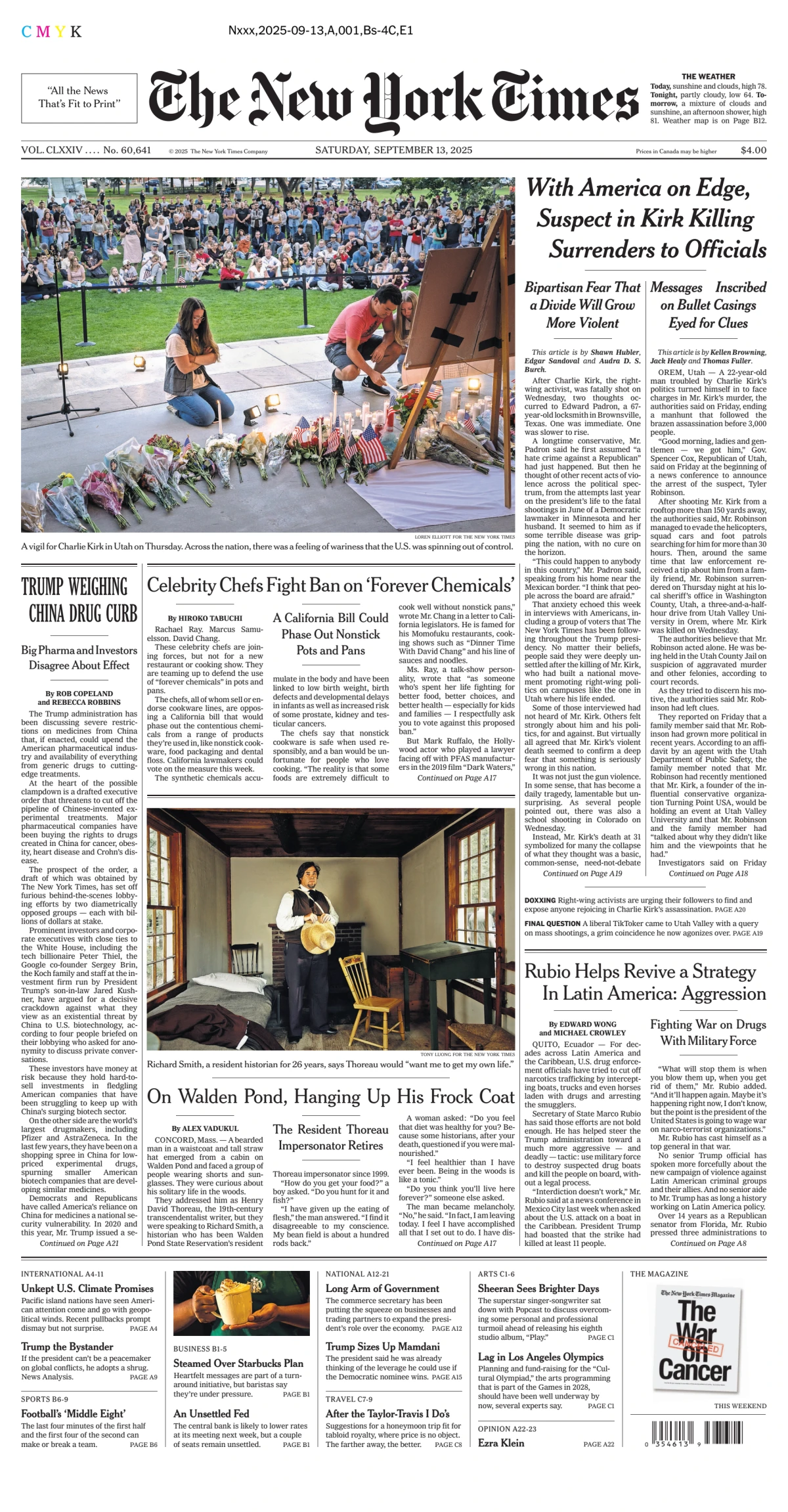 Portada de The New York Times (new York)