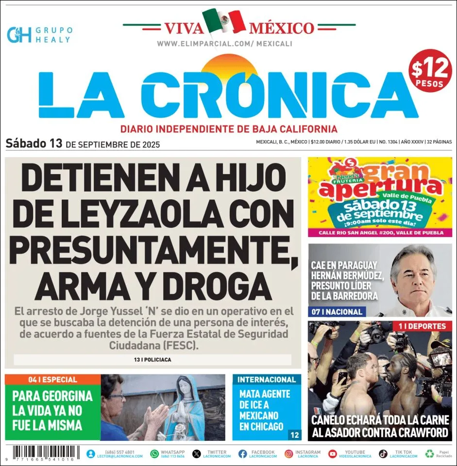 Portada de La Cronica
