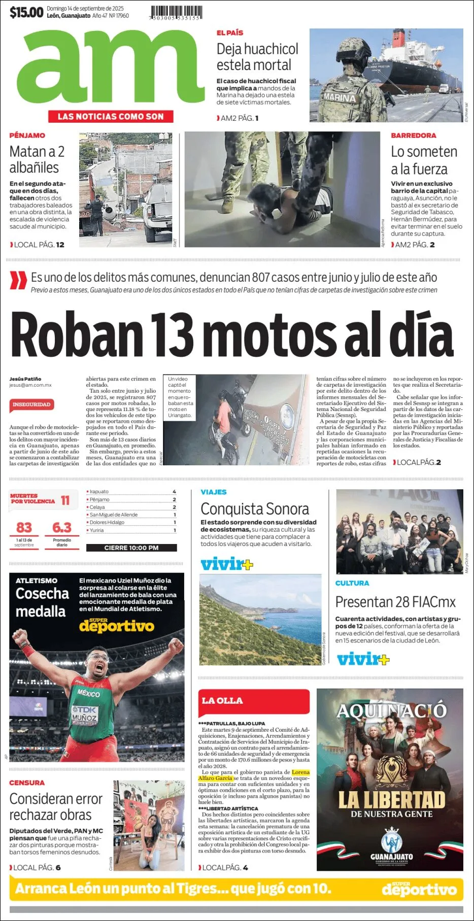 Portada de Am Corredor Industrial del domingo, 14 de septiembre de 2025