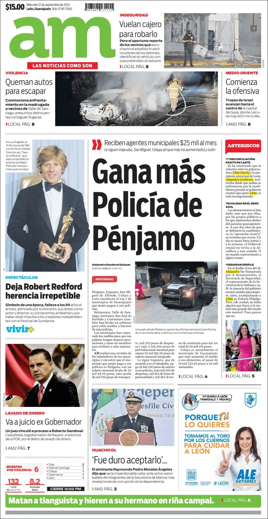 Portada de Am Corredor Industrial del miércoles, 17 de septiembre de 2025