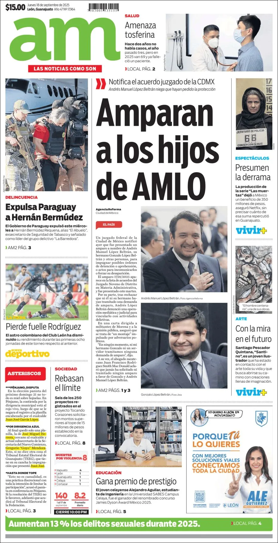 Portada de Am Corredor Industrial del jueves, 18 de septiembre de 2025