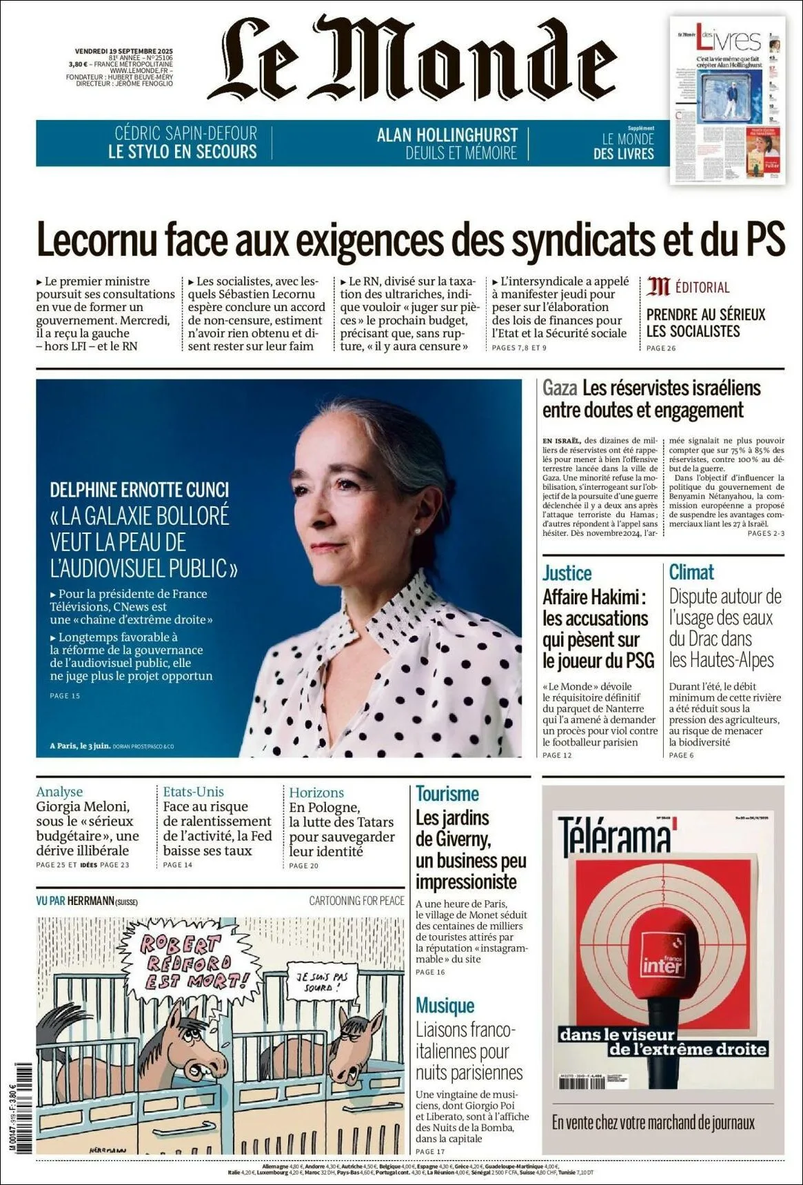 Portada de Le Monde