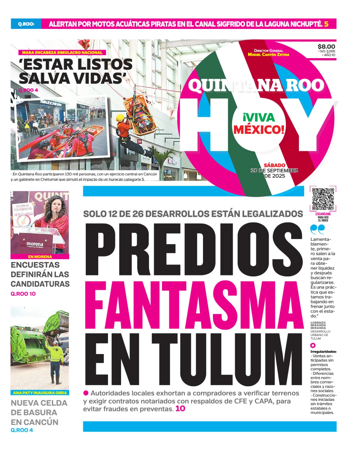 Portada de Quintana Roo Hoy (portada)