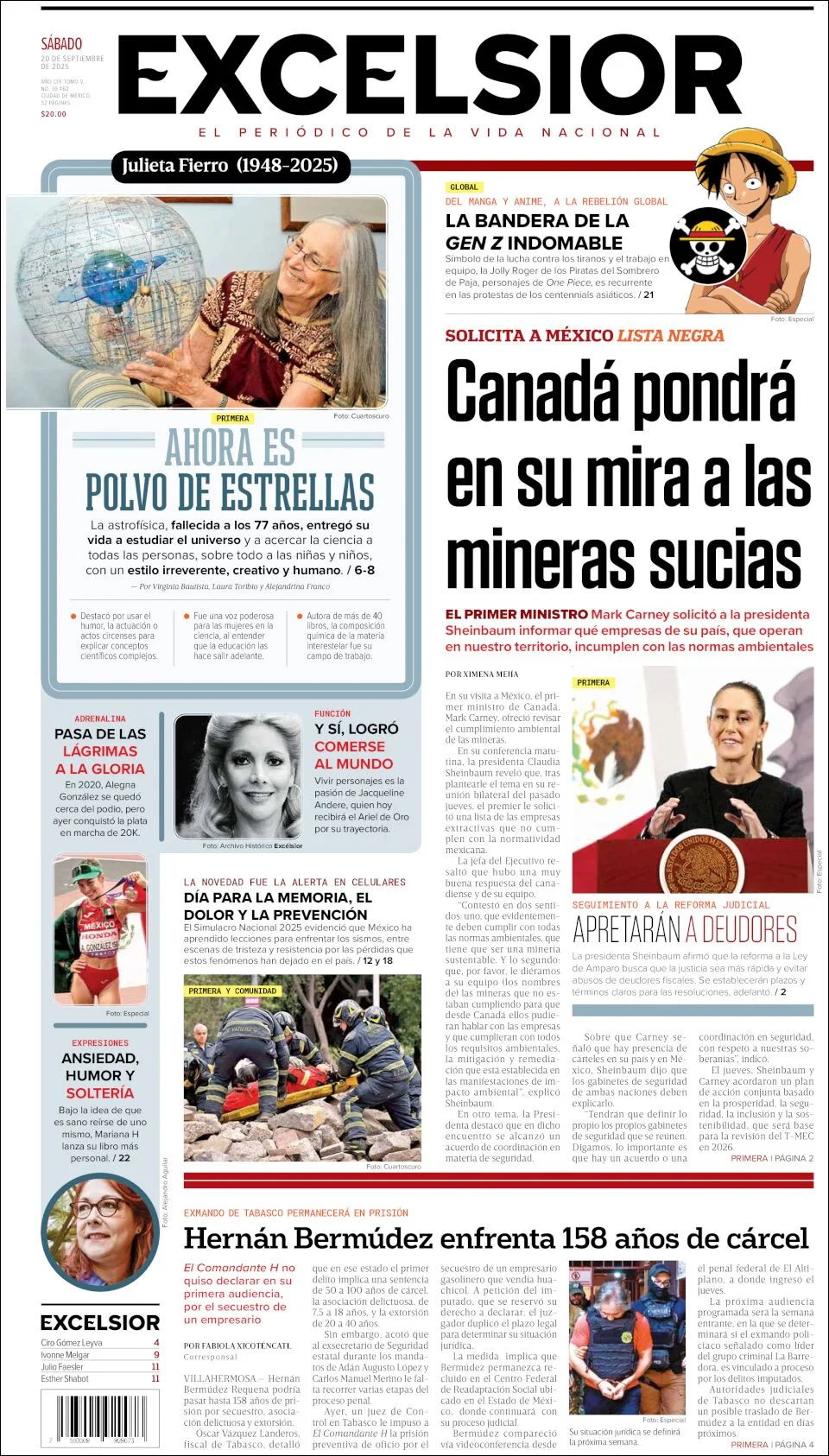 Portada de Excelsior