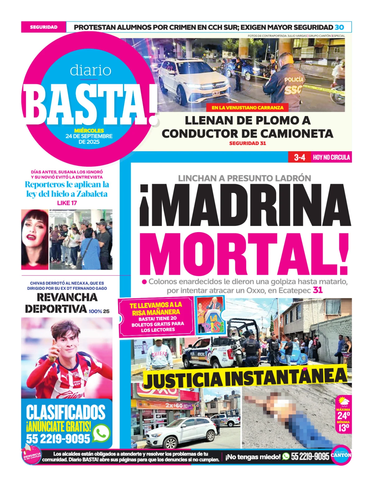 Portada de Basta! (contraportada )
