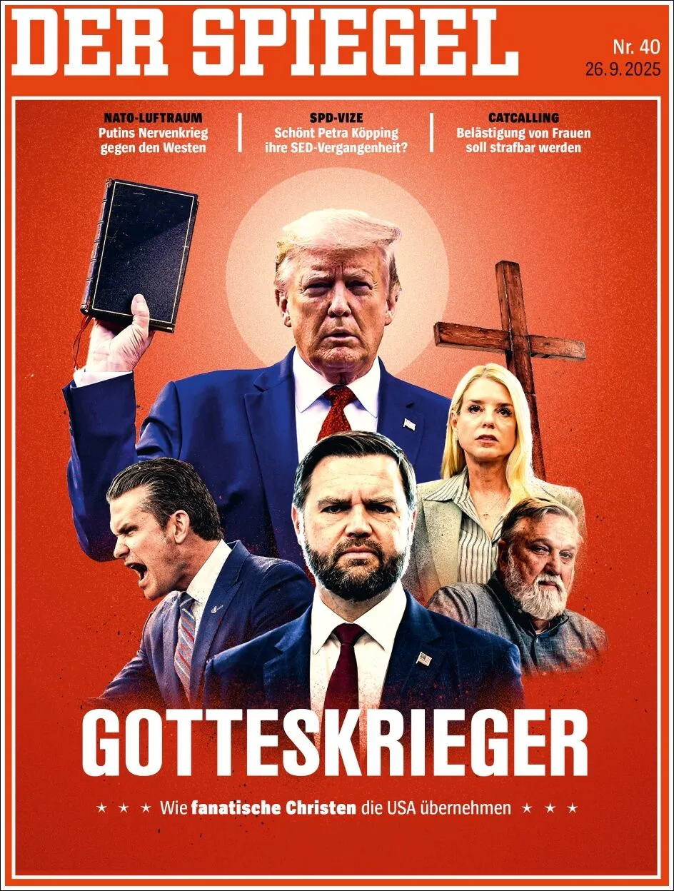 Portada de Der Spiegel del viernes, 26 de septiembre de 2025
