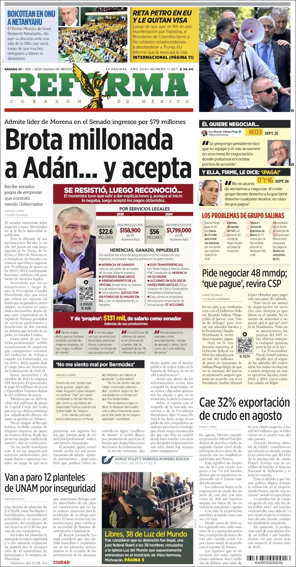 Portada de Reforma