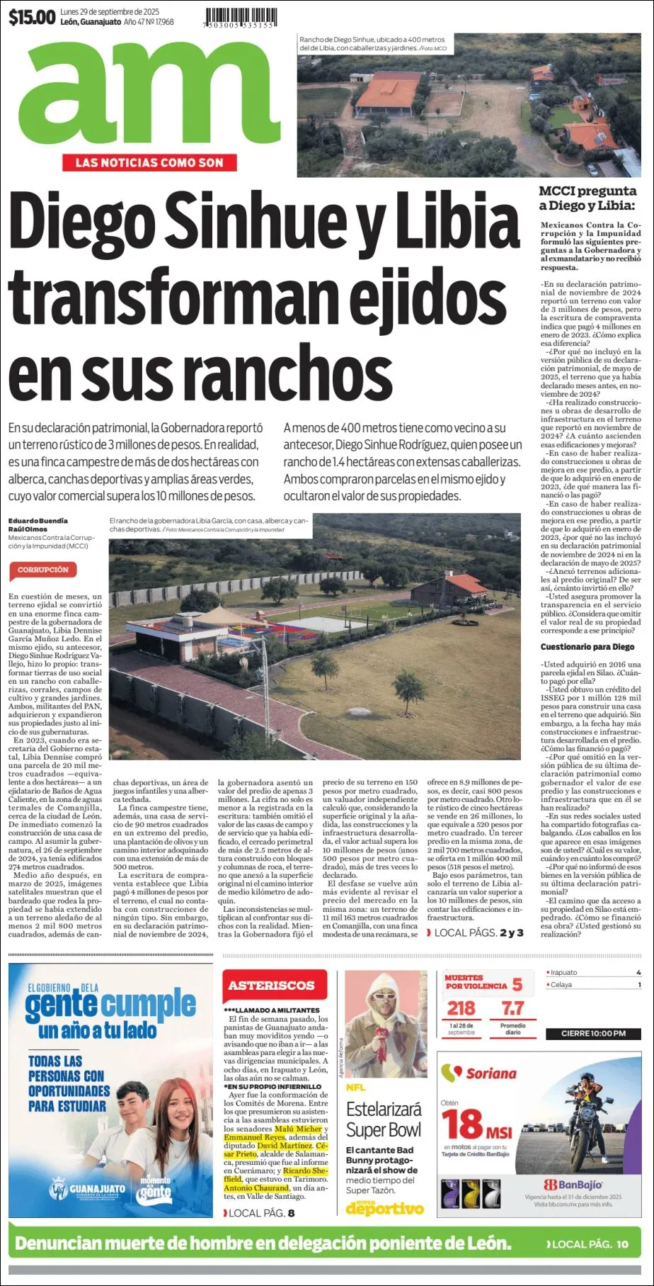 Portada de Am Corredor Industrial del lunes, 29 de septiembre de 2025