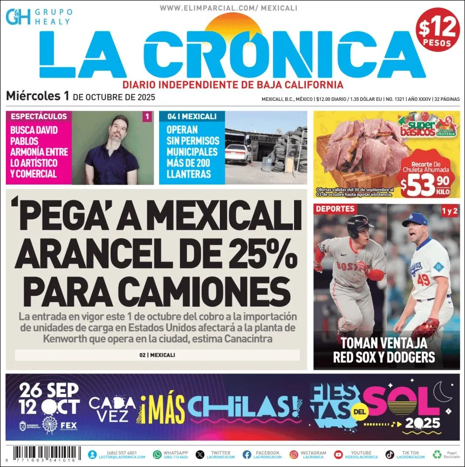 Portada de La Cronica