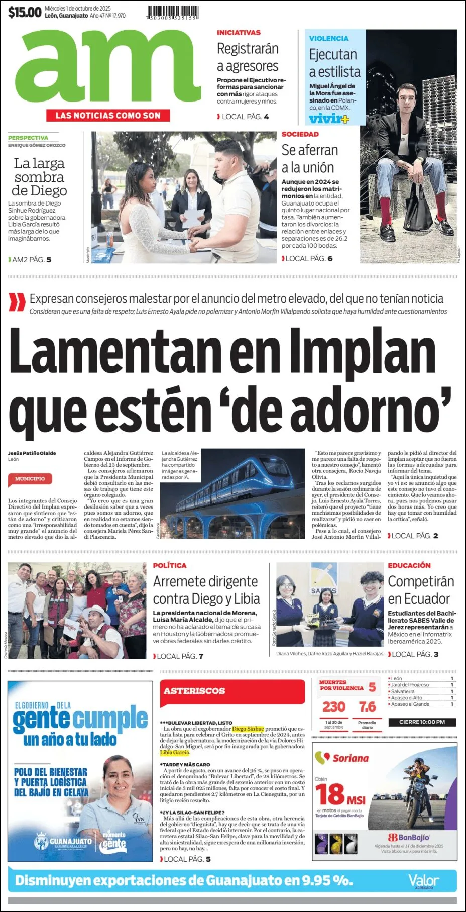 Portada de Am Corredor Industrial del miércoles, 1 de octubre de 2025