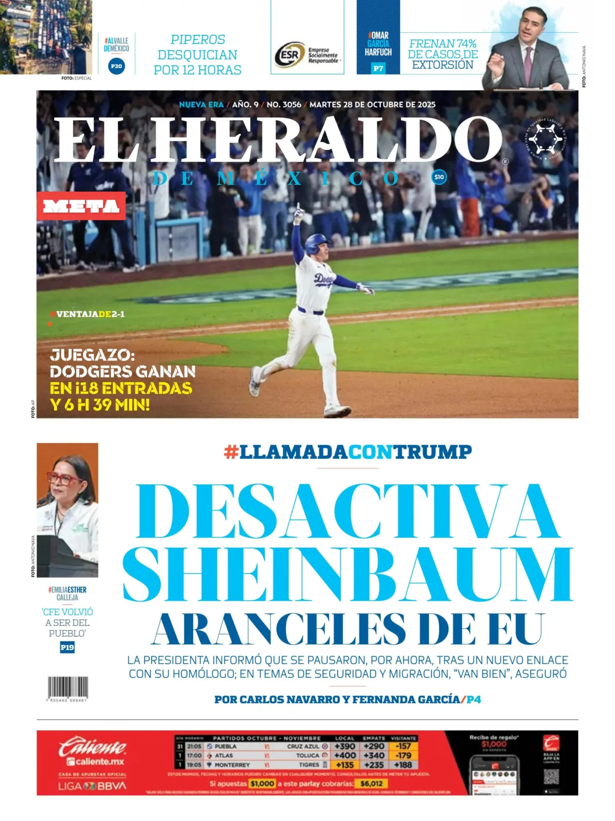 Portada de El Heraldo de Mexico