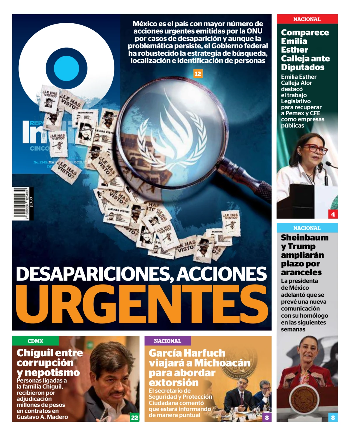 Portada de Reporte Indigo Nacional del martes, 28 de octubre de 2025