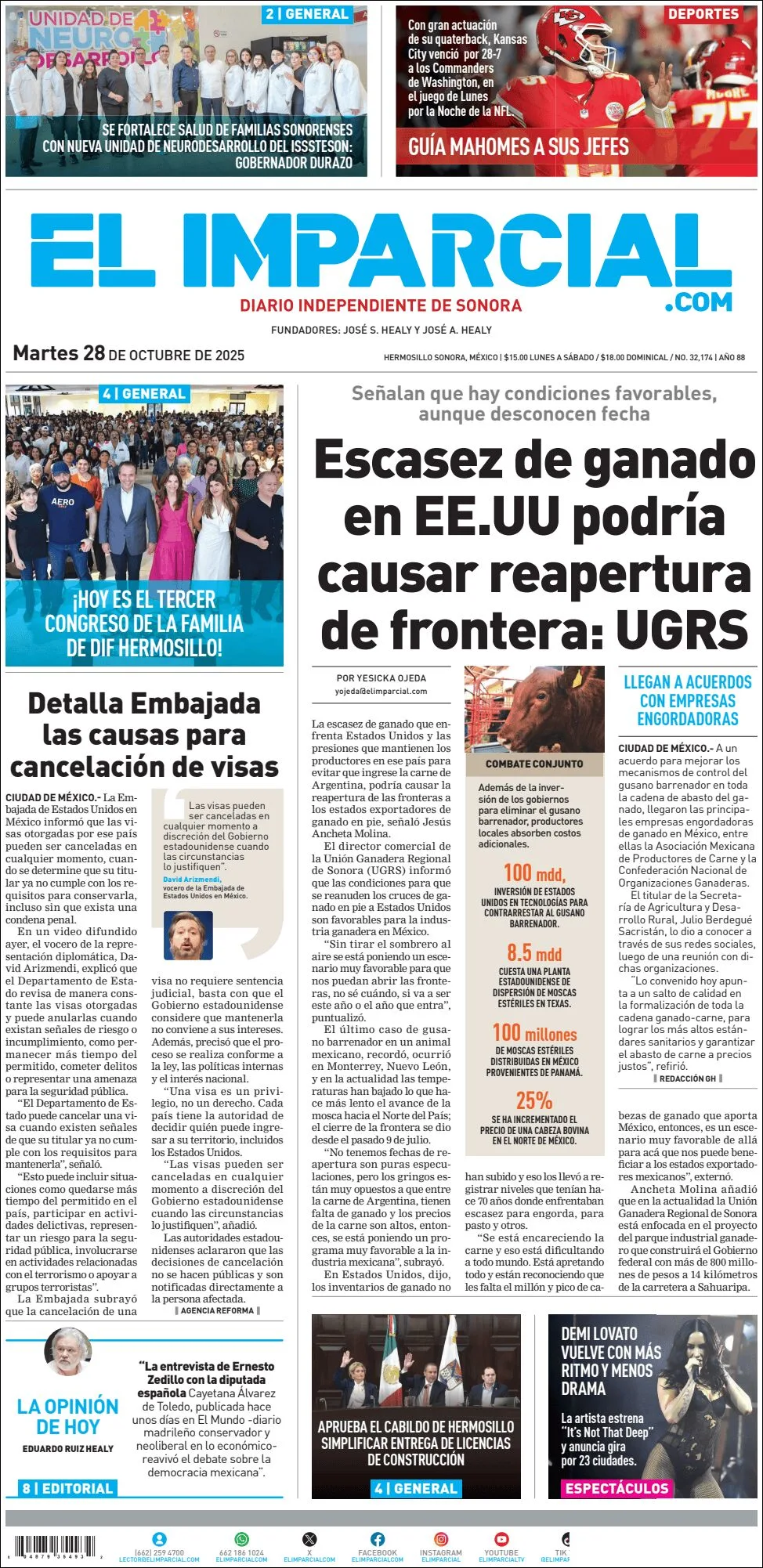 Portada de El Imparcial