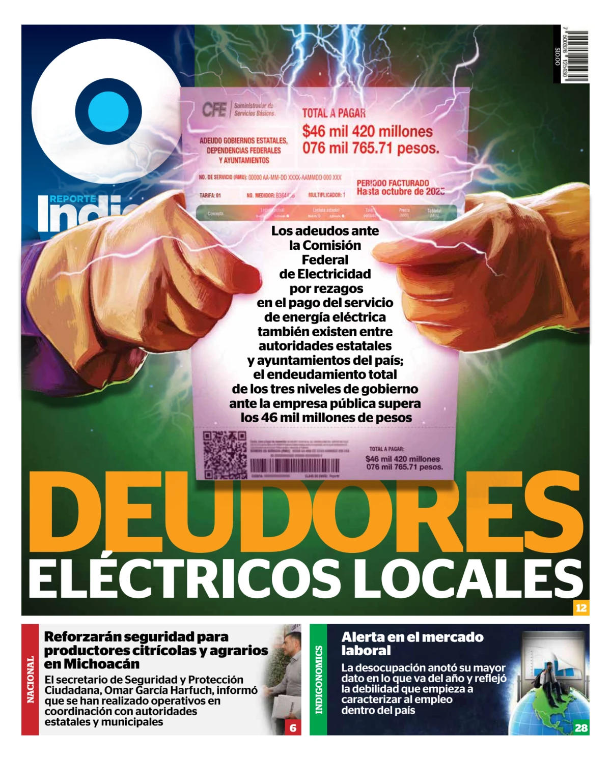 Portada de Reporte Indigo Nacional del miércoles, 29 de octubre de 2025