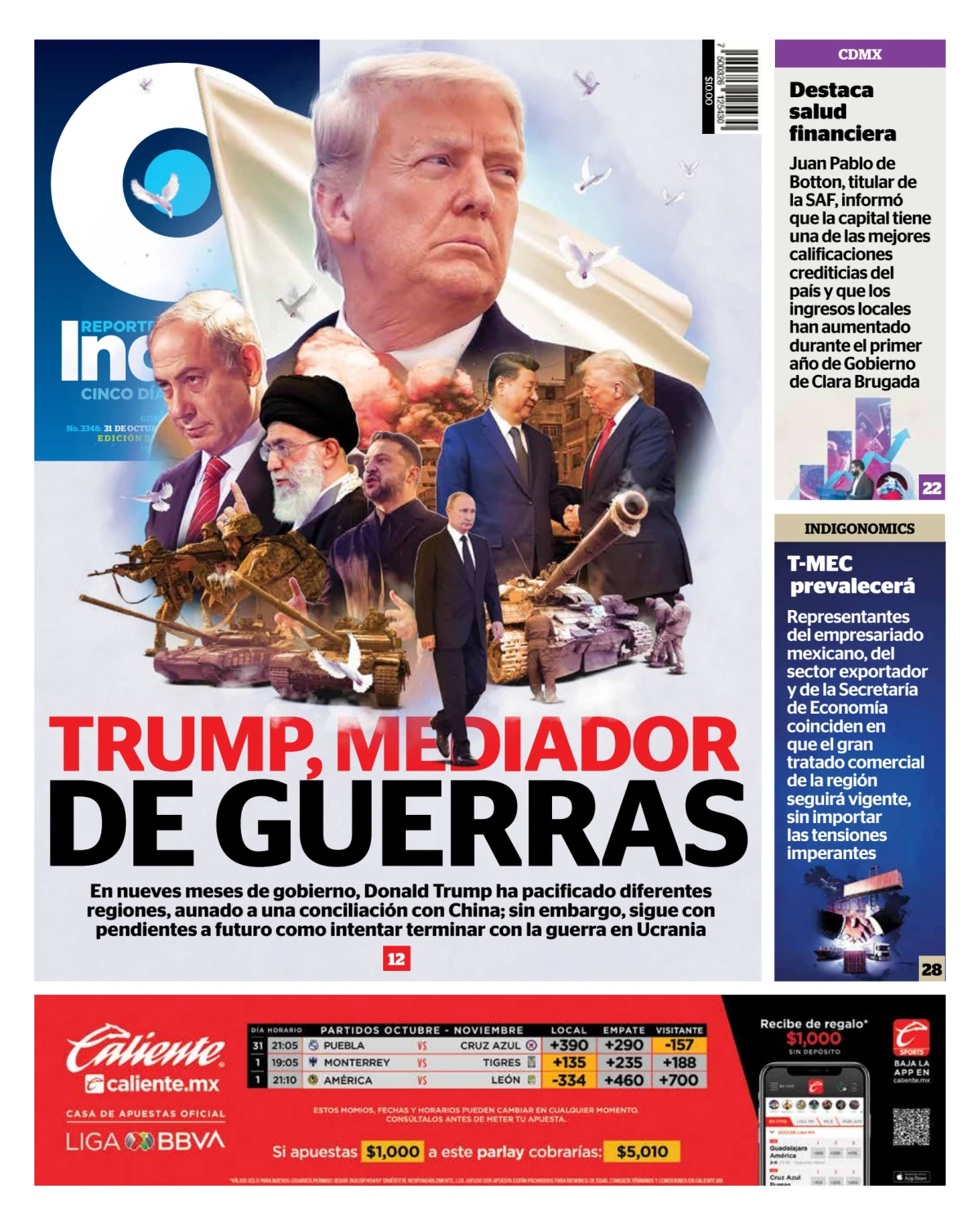 Portada de Reporte Indigo Guadalajara del viernes, 31 de octubre de 2025