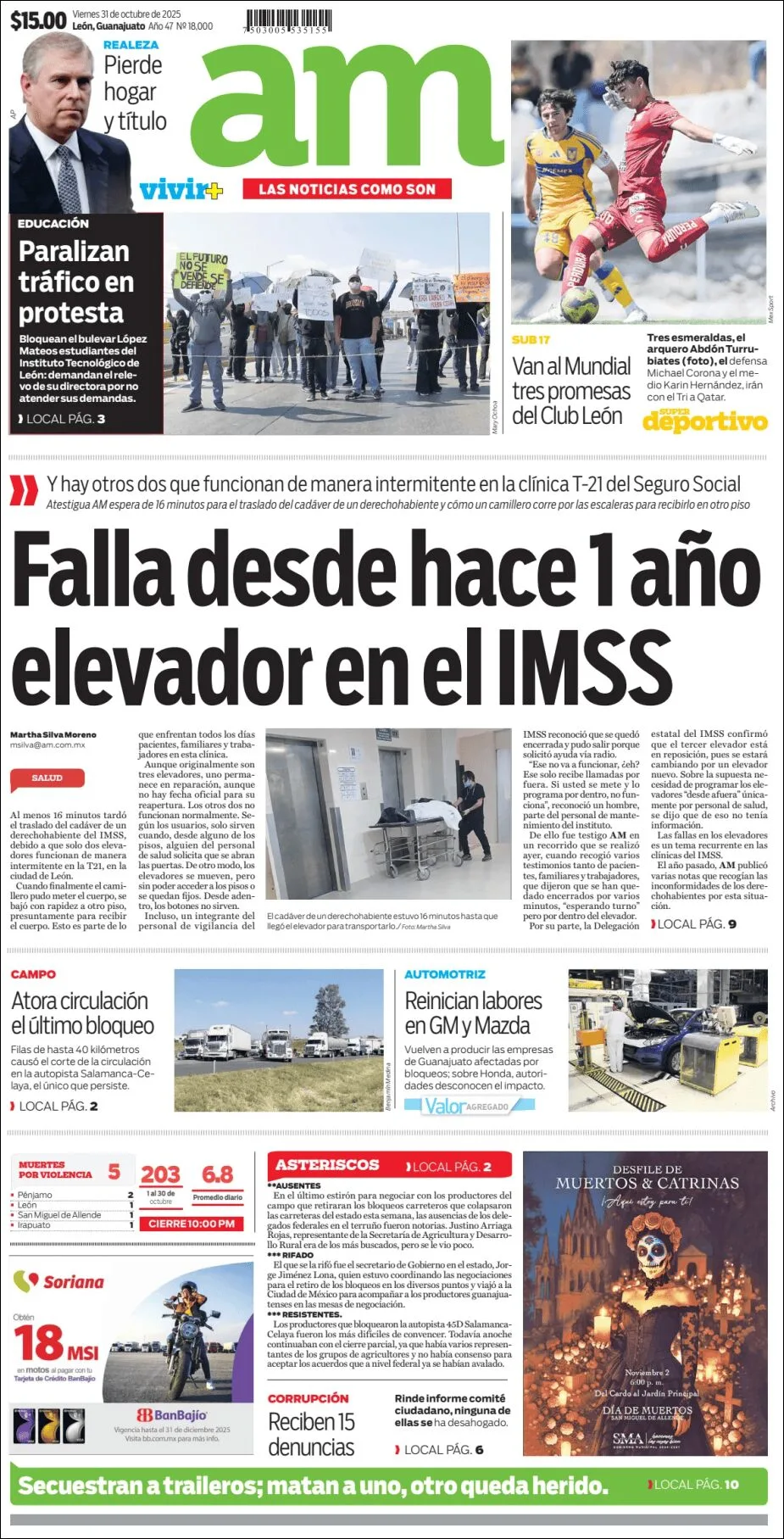 Portada de Am Corredor Industrial del viernes, 31 de octubre de 2025