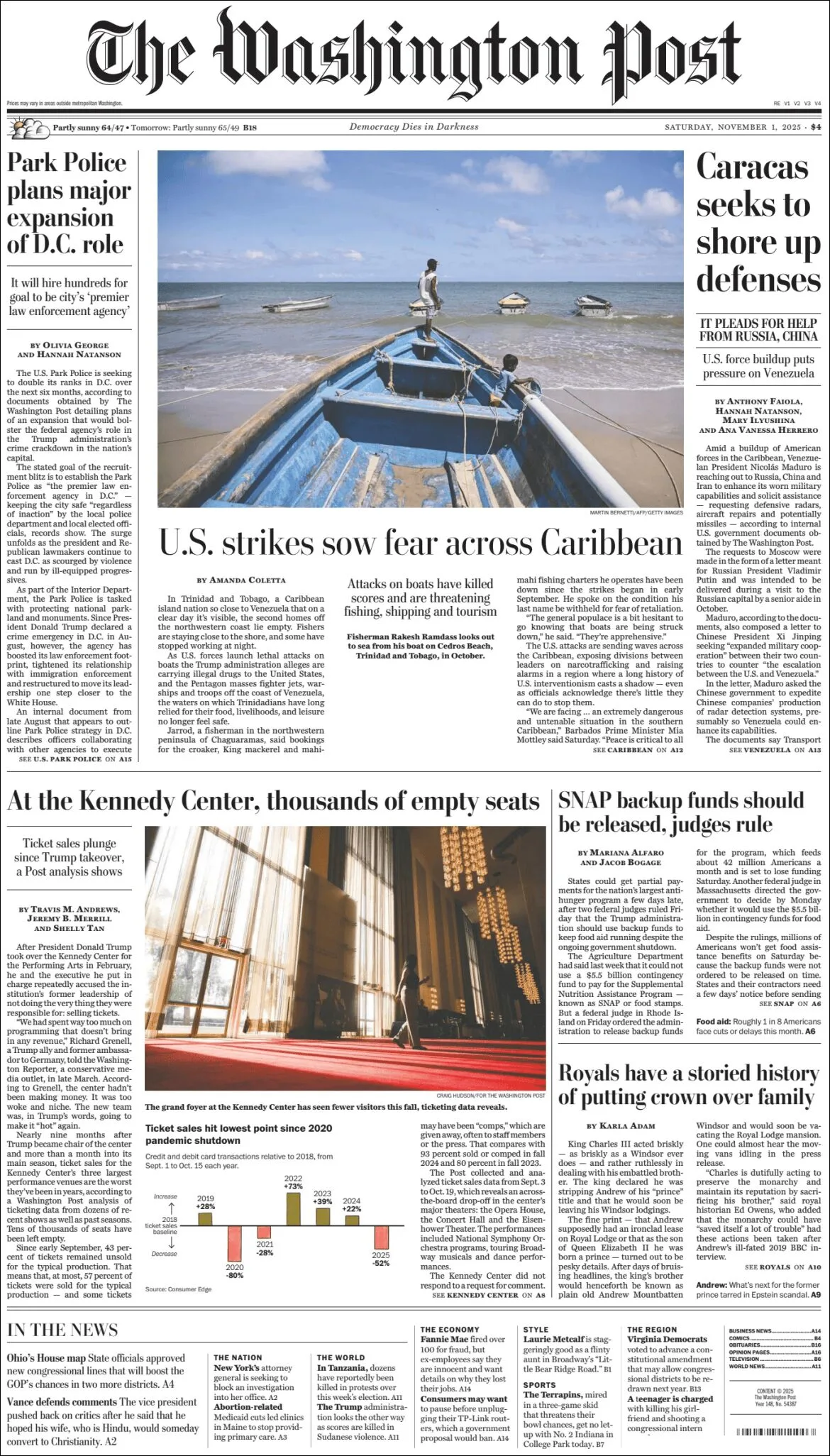 Portada de The Washington Post