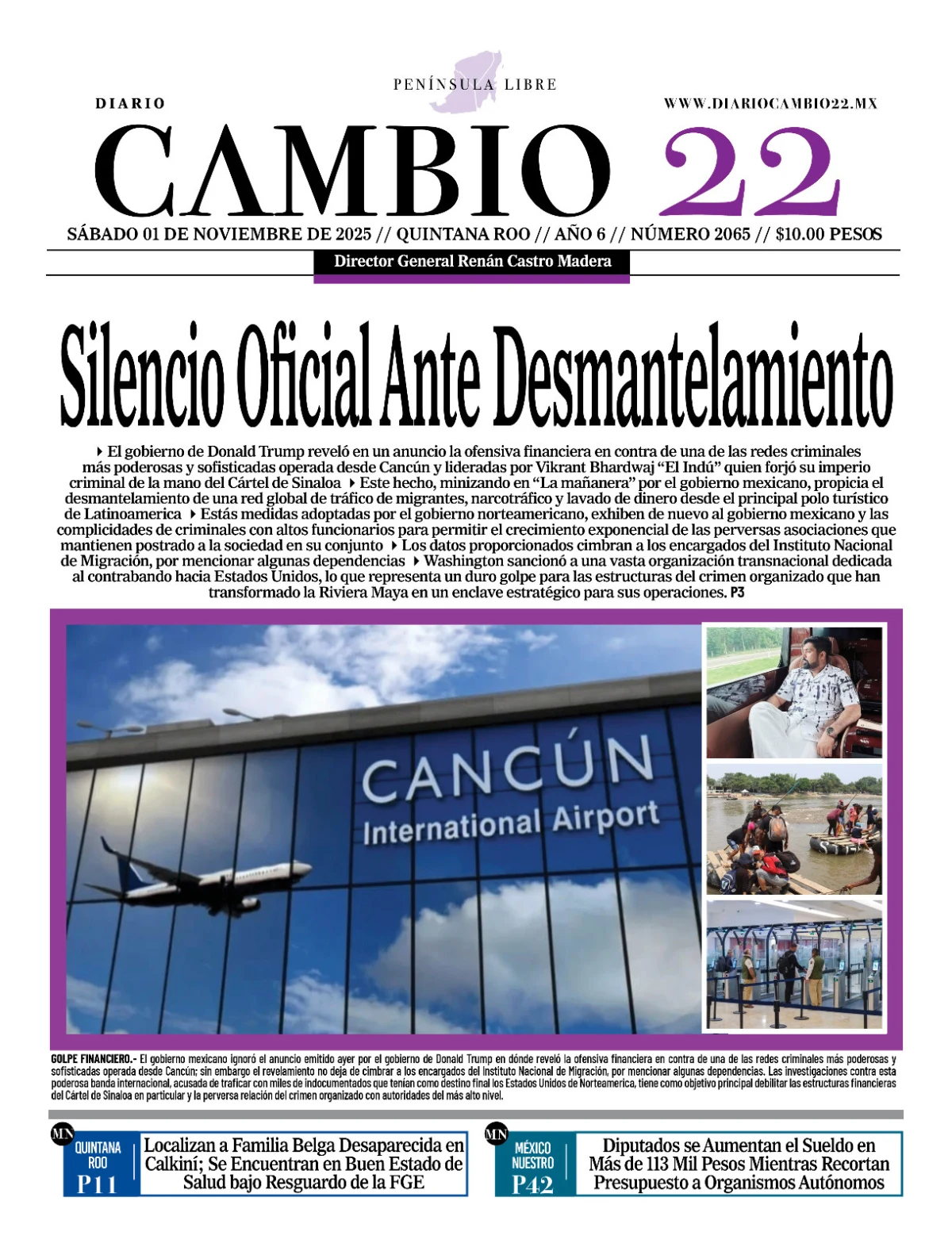 Portada de Diario Cambio 22 (portada)