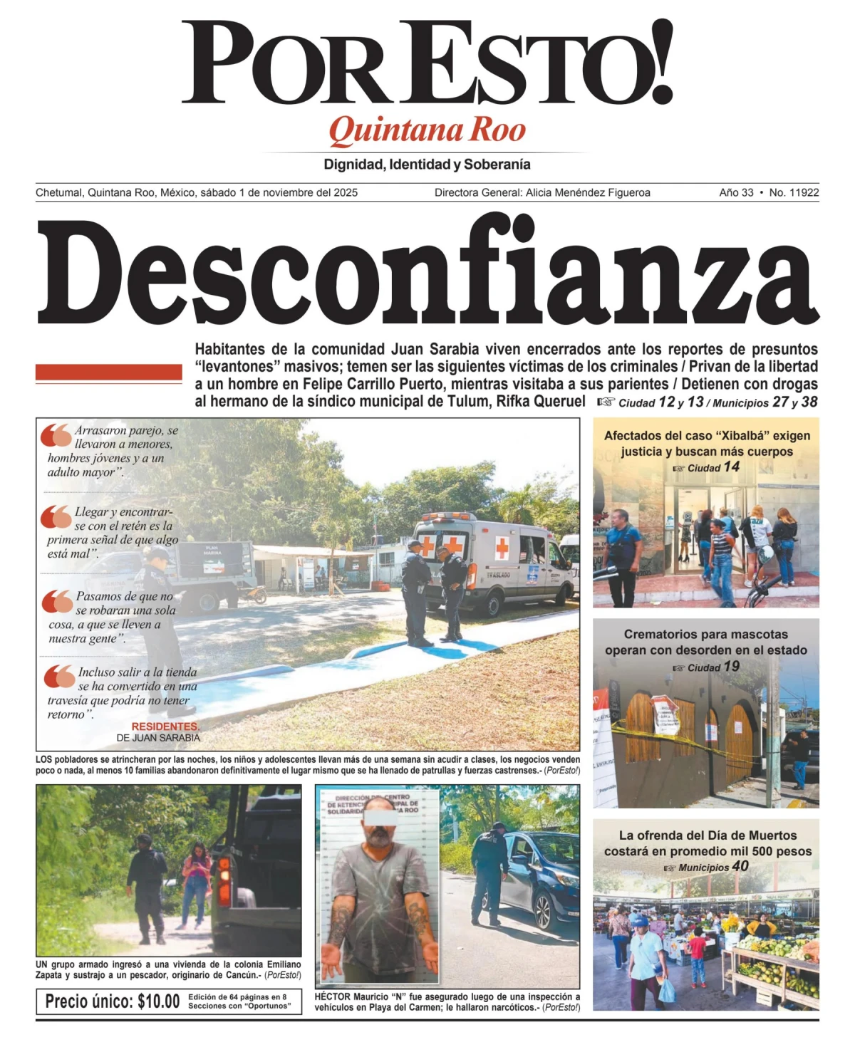 Portada de Por Esto (quintana Roo Chetumal)