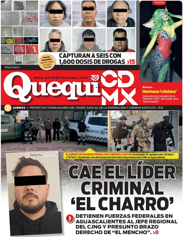 Portada de Quequi CDMX (contraportada) del sábado, 1 de noviembre de 2025