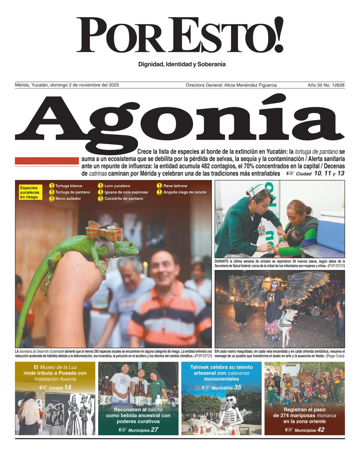 Portada de Por Esto (merida, Yucatan) del domingo, 2 de noviembre de 2025