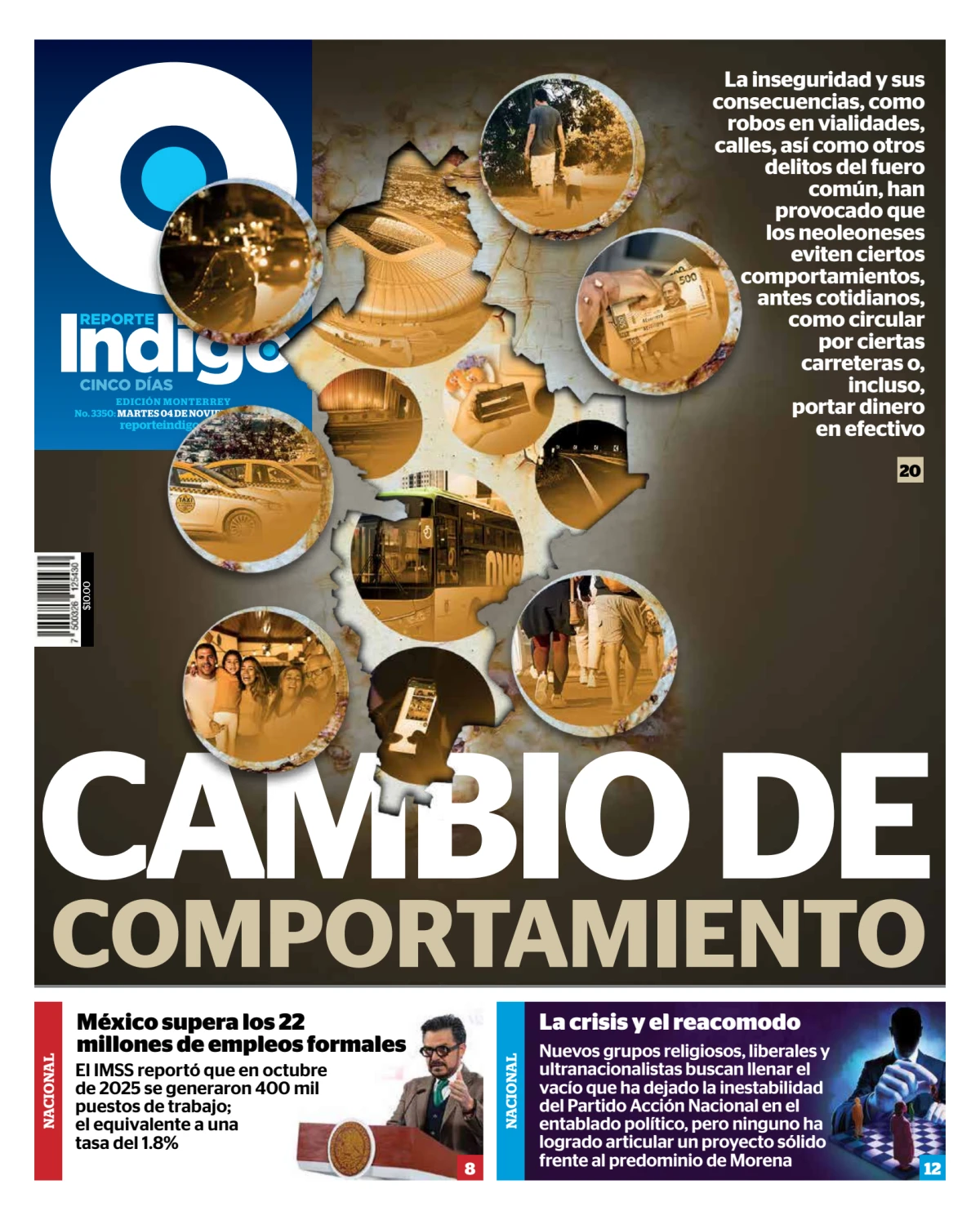 Portada de Reporte Indigo Monterrey del martes, 4 de noviembre de 2025