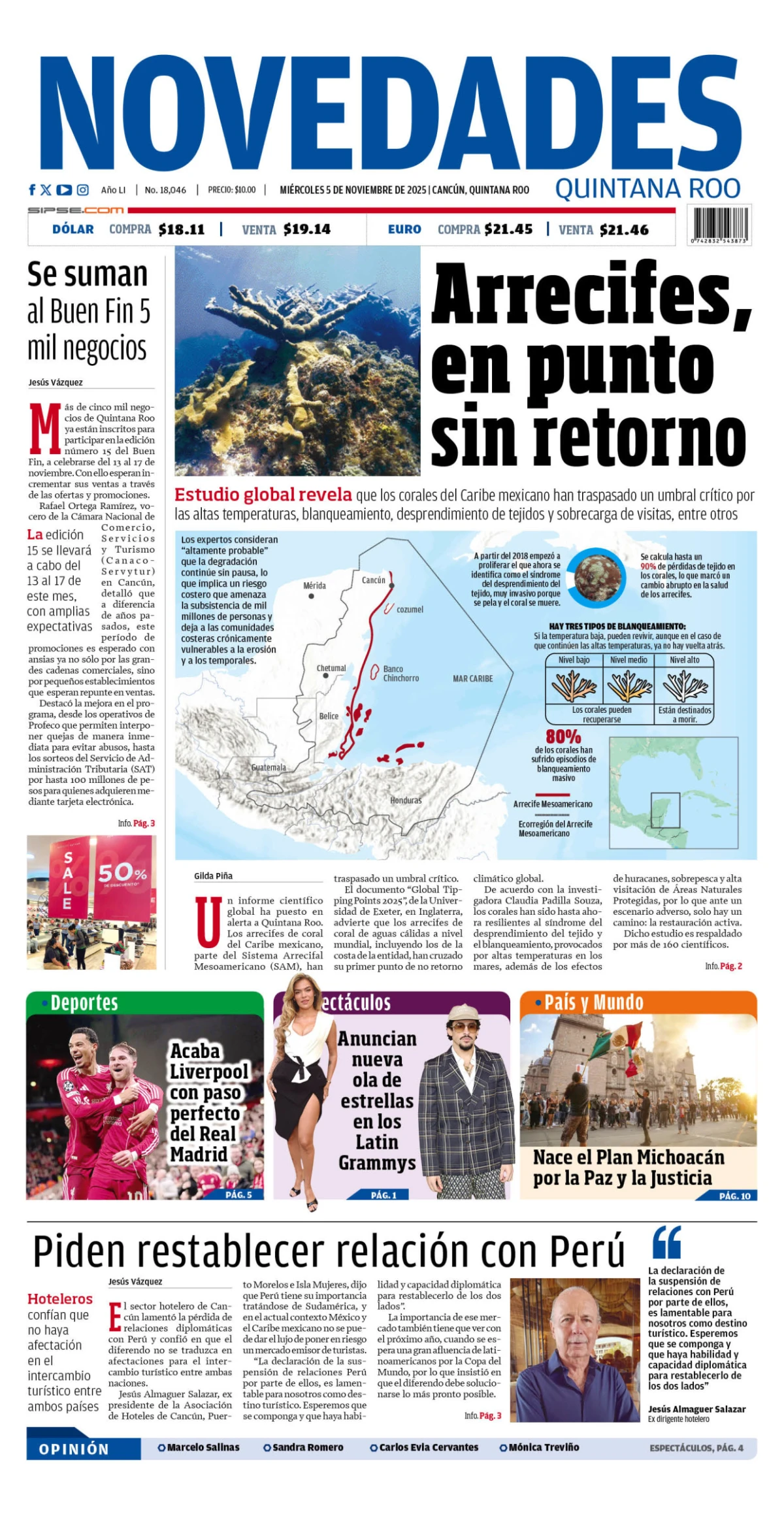 Portada de Novedades Quintana Roo