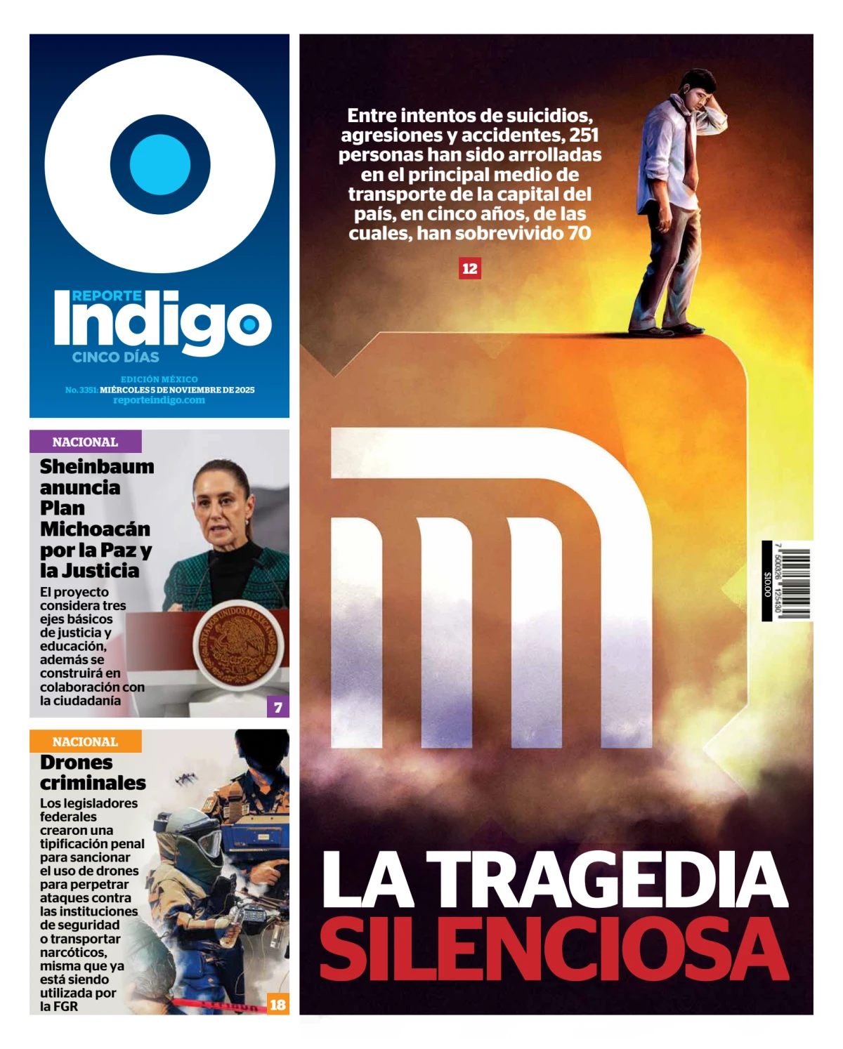 Portada de Reporte Indigo Nacional del miércoles, 5 de noviembre de 2025