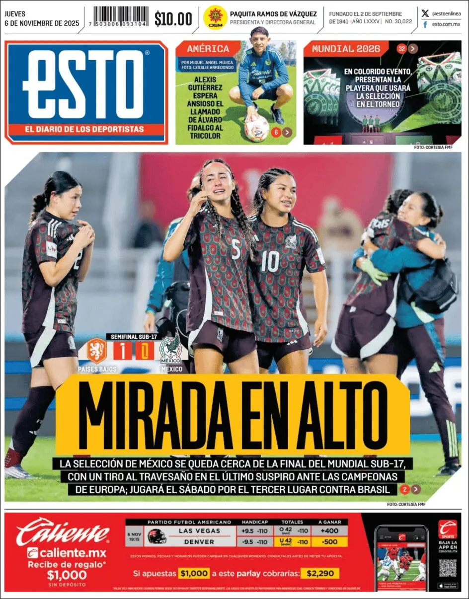 Portada de Esto del jueves, 6 de noviembre de 2025