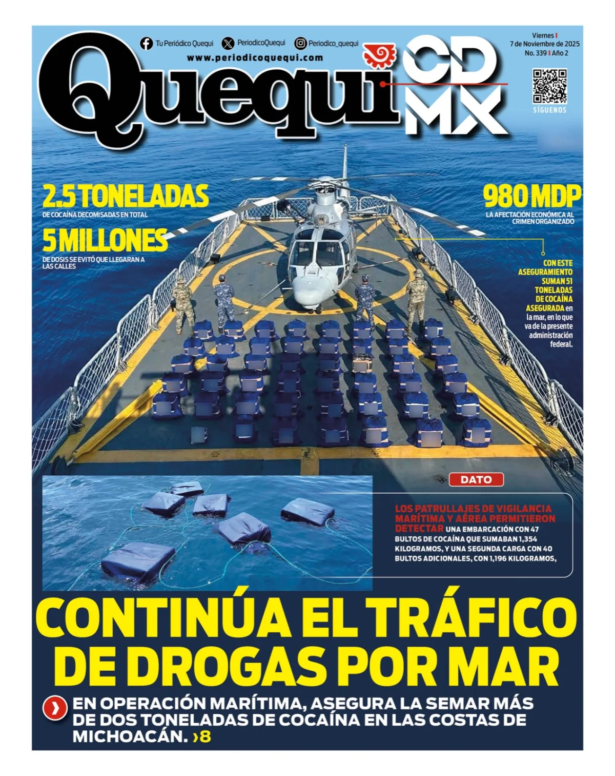 Portada de Quequi CDMX del viernes, 7 de noviembre de 2025