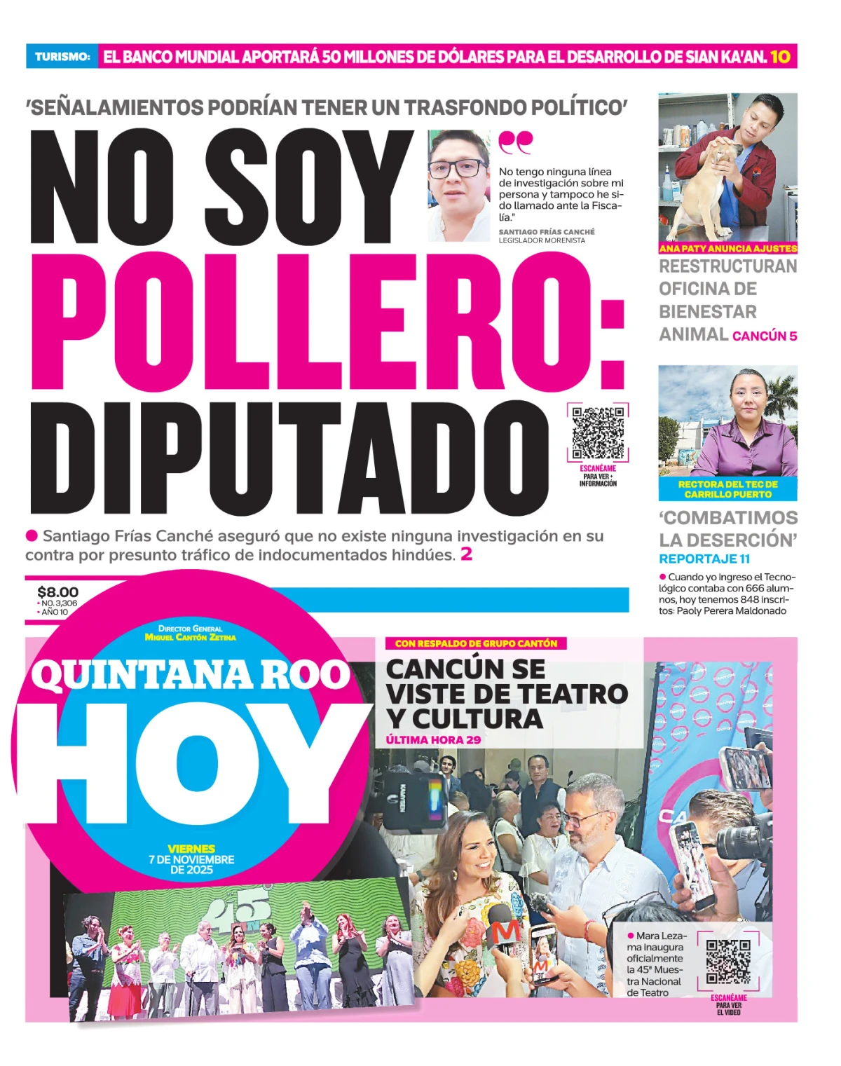 Portada de Quintana Roo Hoy (portada)