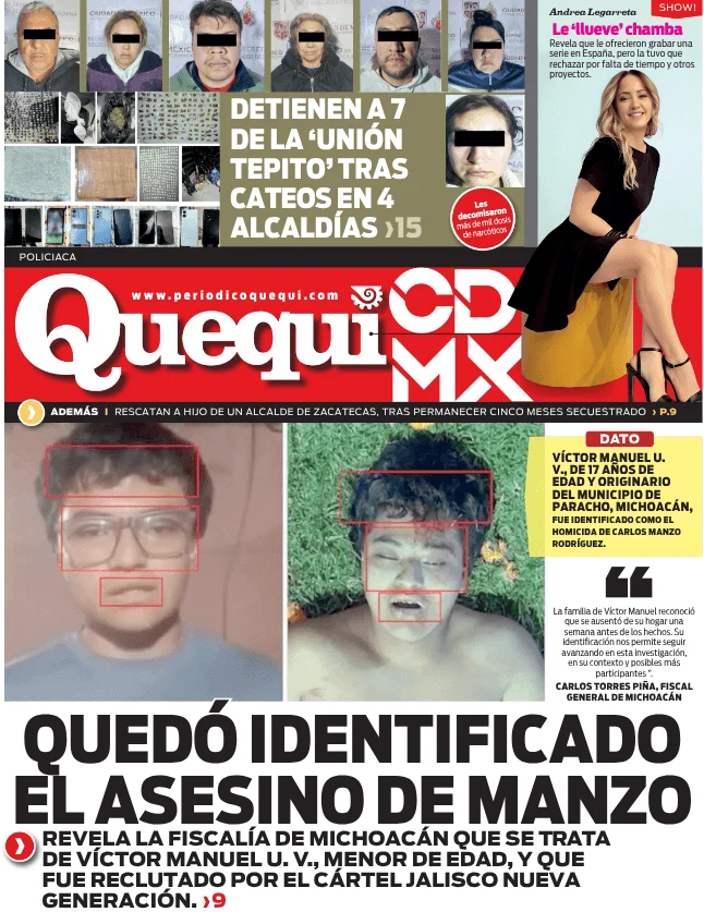 Portada de Quequi CDMX (contraportada) del viernes, 7 de noviembre de 2025