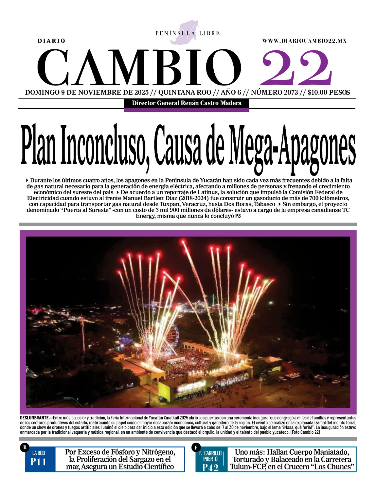 Portada de Diario Cambio 22 (portada)