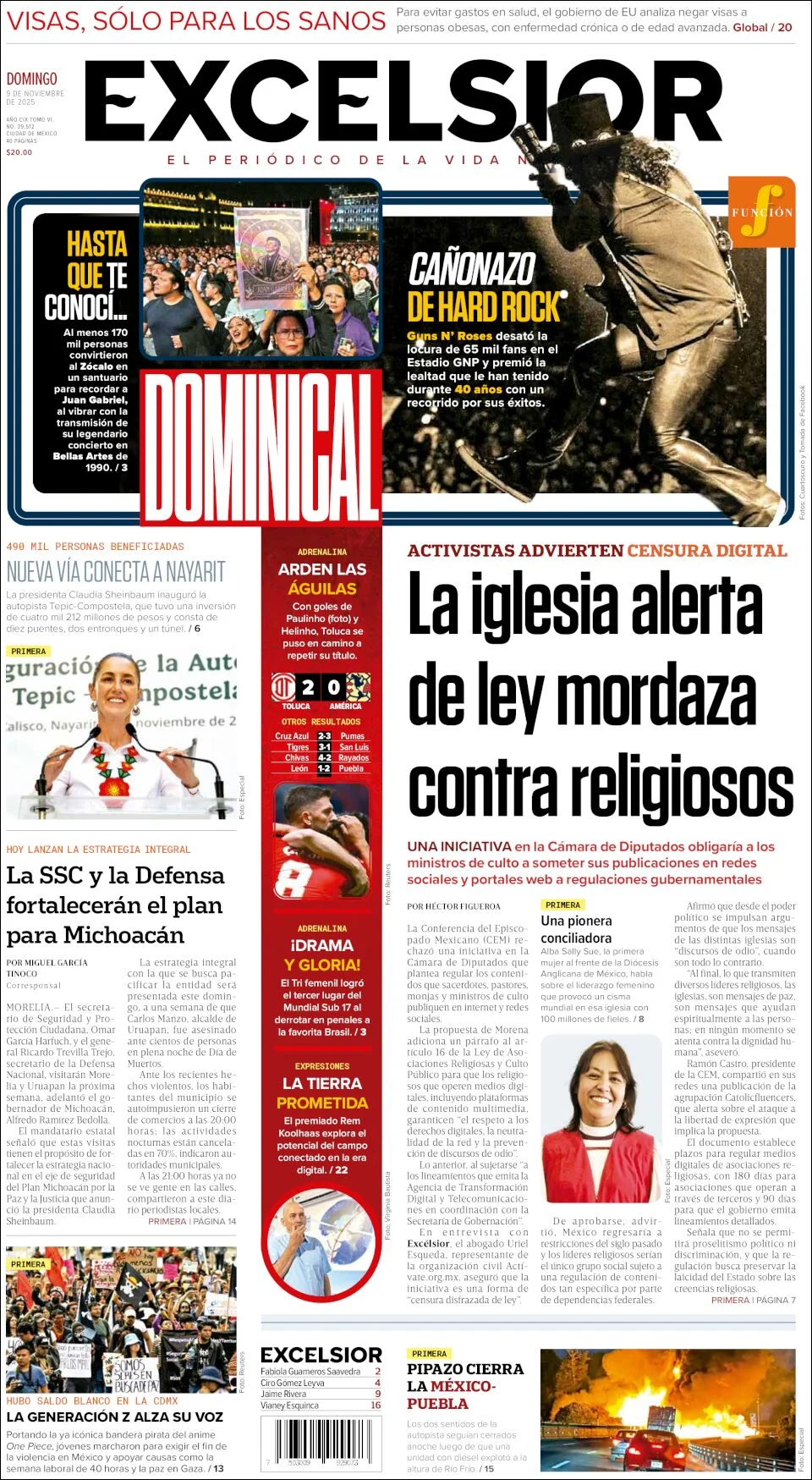Portada de Excelsior