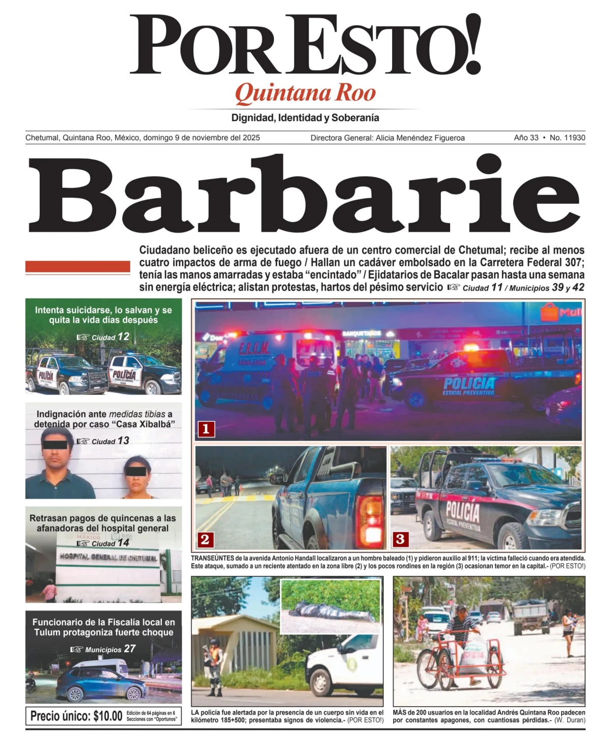Portada de Por Esto (quintana Roo Chetumal)
