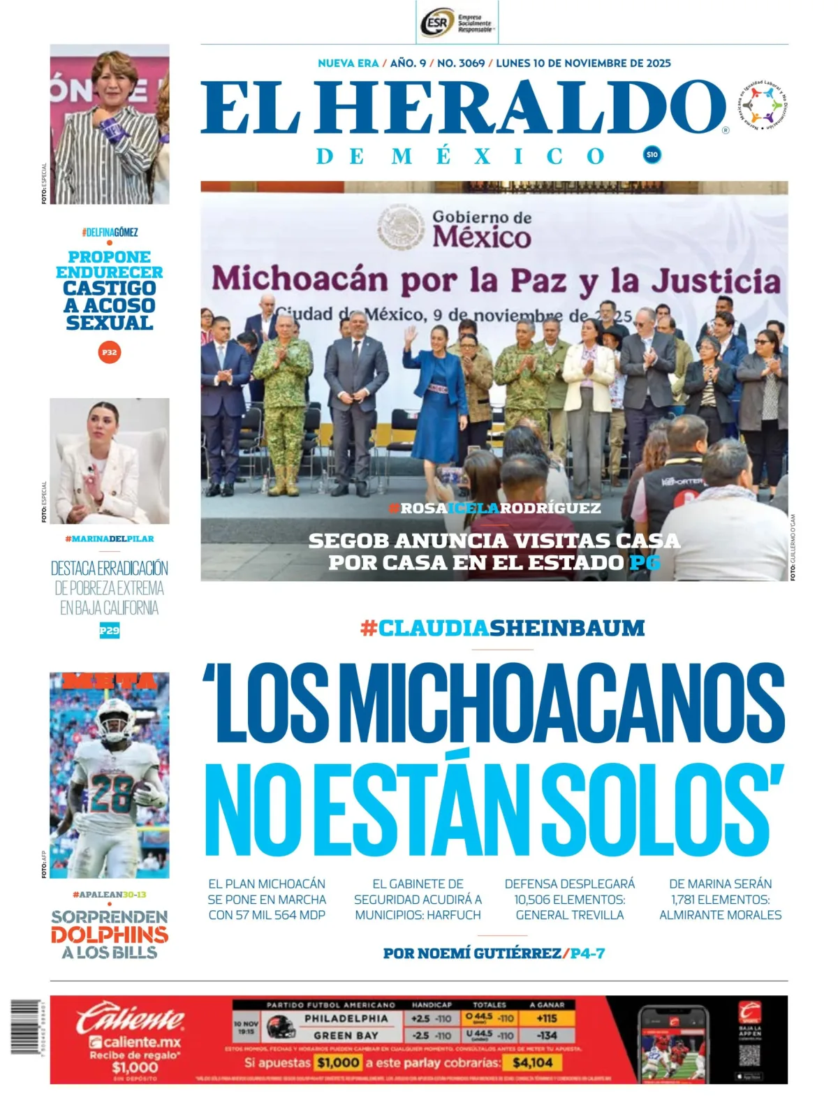 Portada de El Heraldo de Mexico