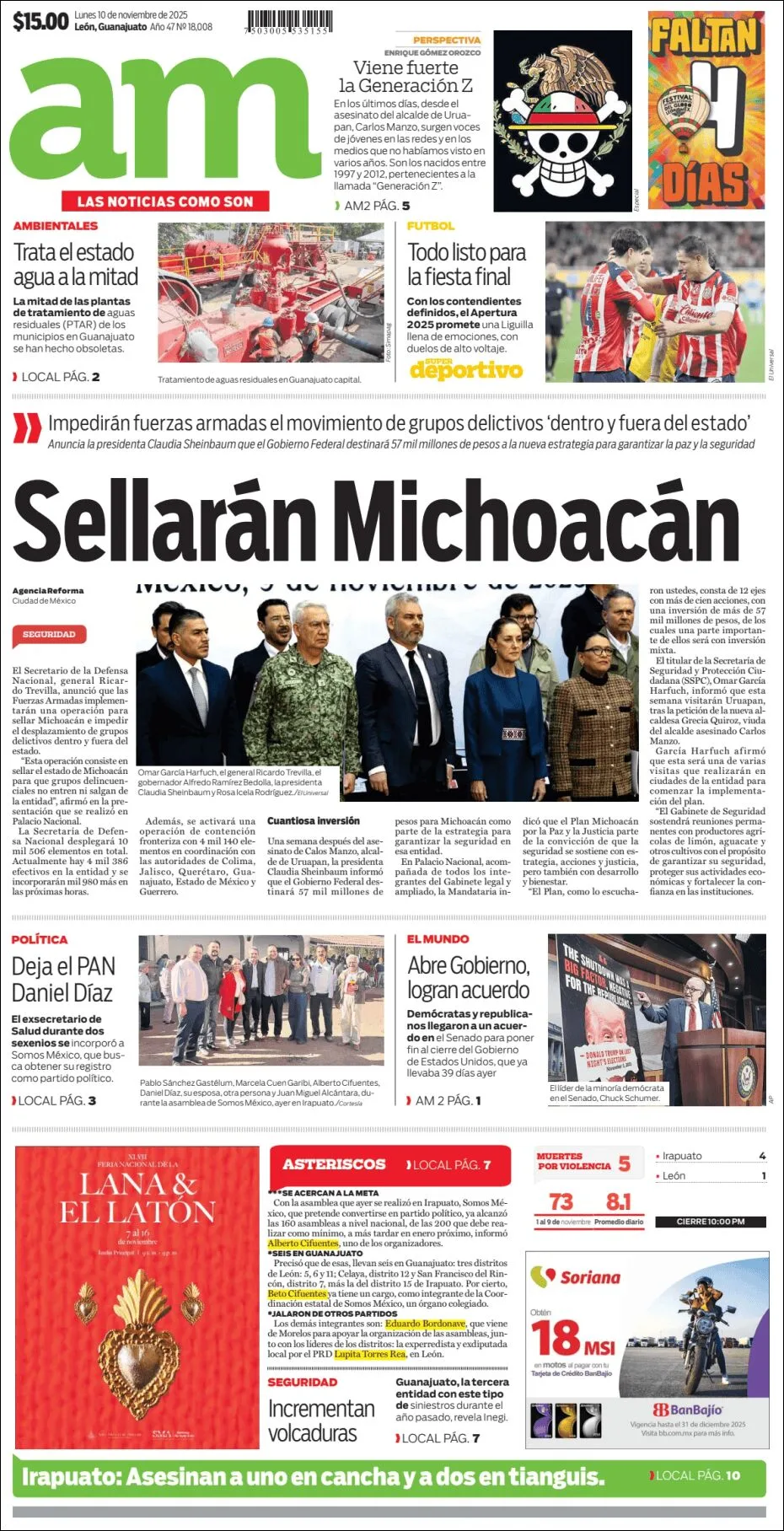 Portada de Am Corredor Industrial del lunes, 10 de noviembre de 2025