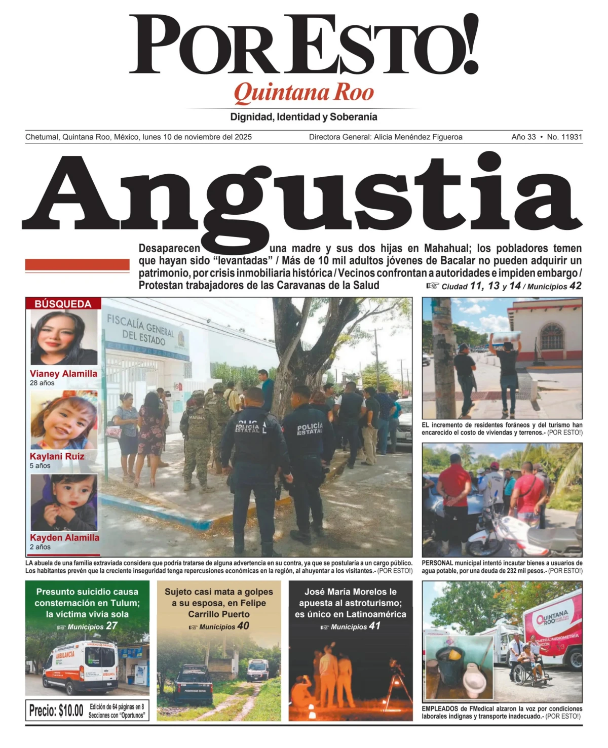 Portada de Por Esto (quintana Roo Chetumal)