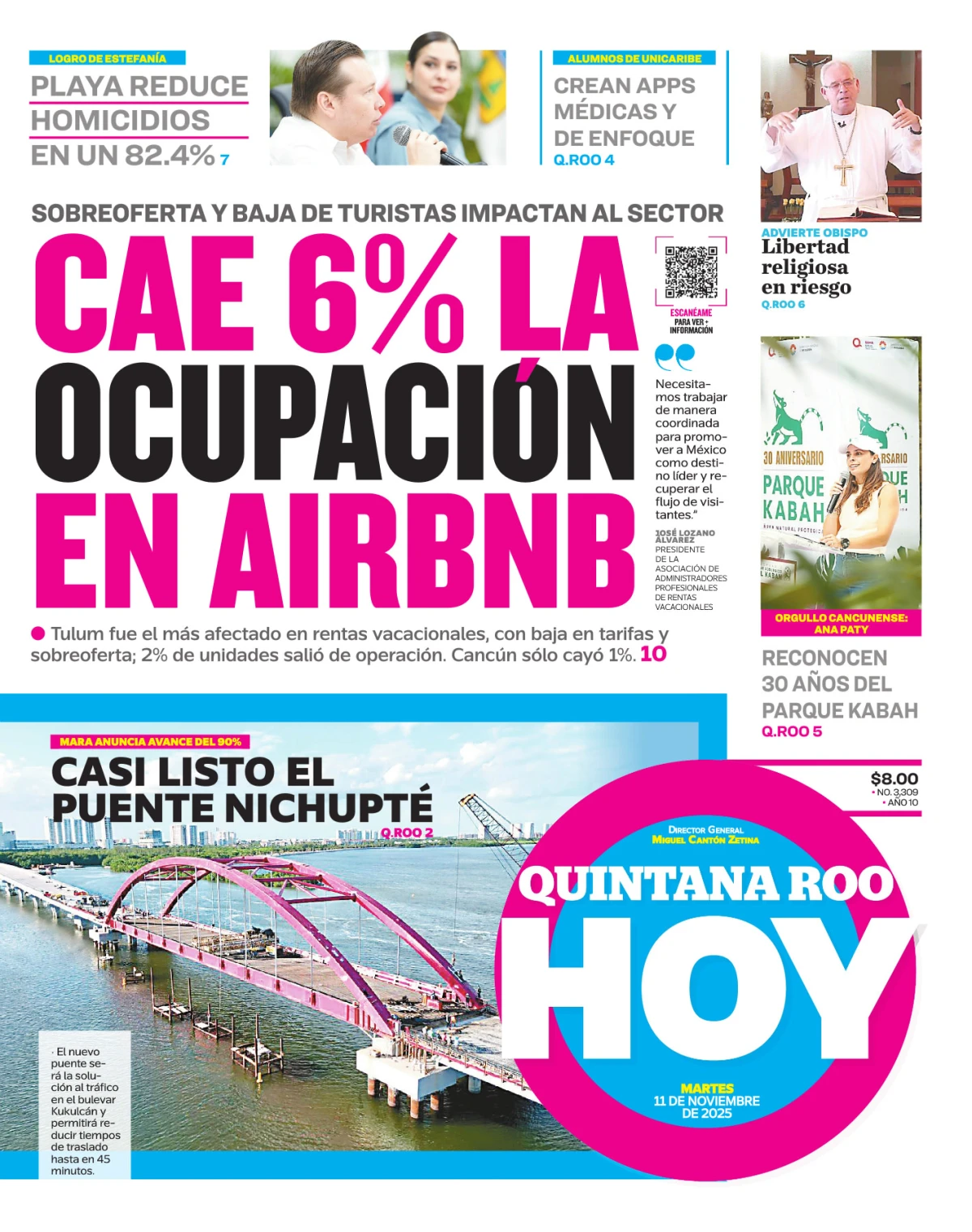 Portada de Quintana Roo Hoy (portada)