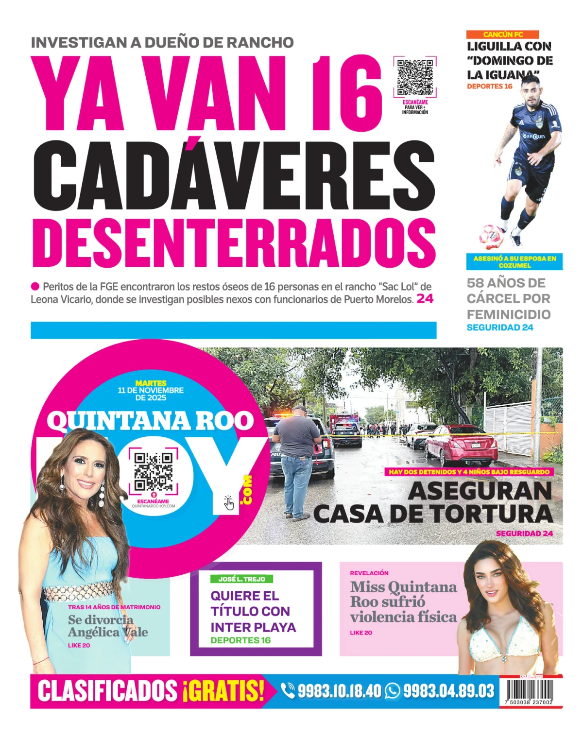 Portada de Quintana Roo Hoy (contraportada)