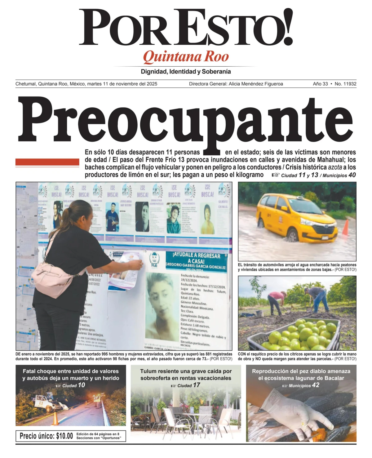 Portada de Por Esto (quintana Roo Chetumal)
