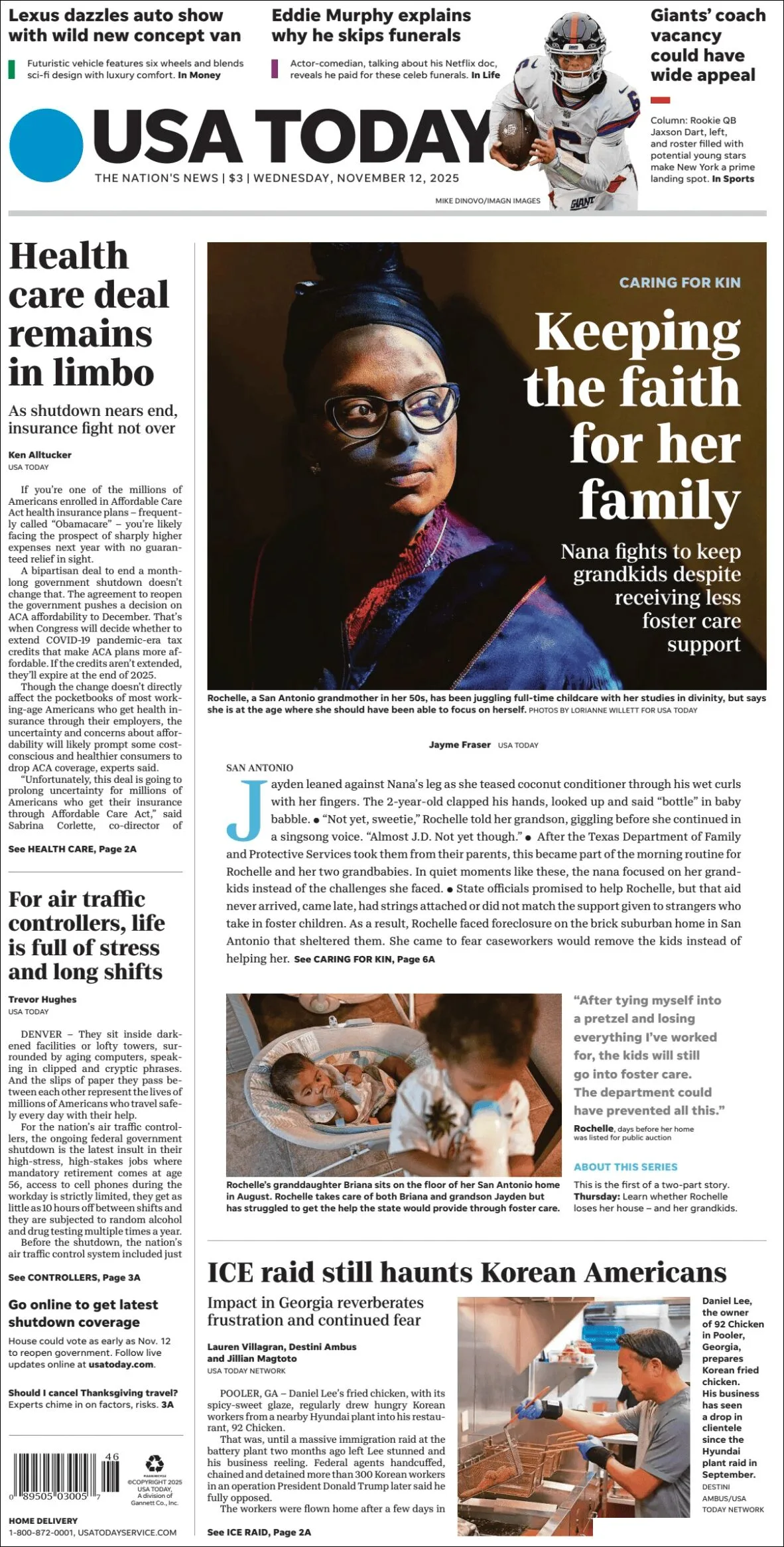 Portada de Usa Today