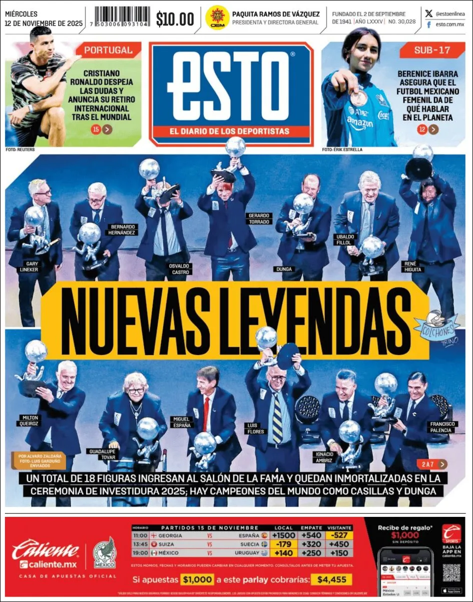 Portada de Esto del miércoles, 12 de noviembre de 2025