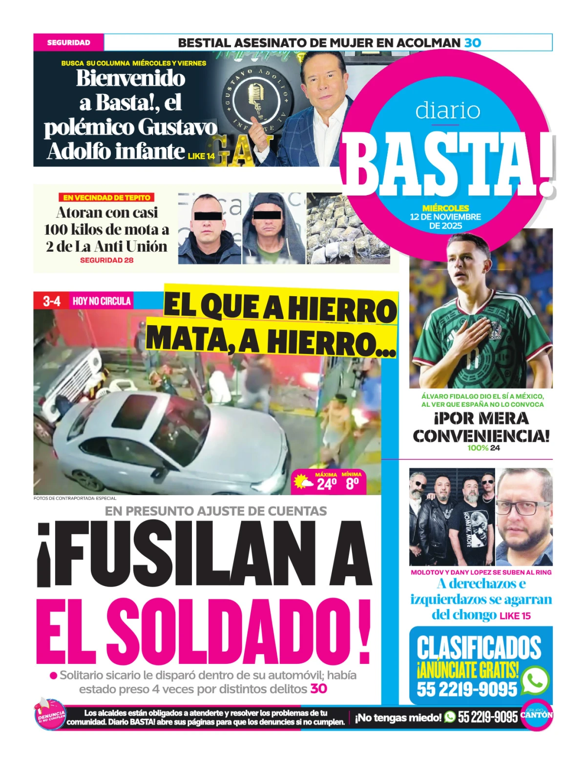 Portada de Basta! (contraportada )