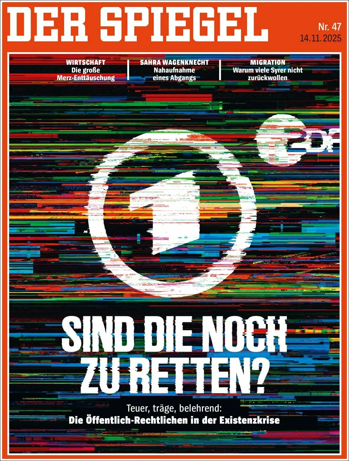 Portada de Der Spiegel del 2025-11-14